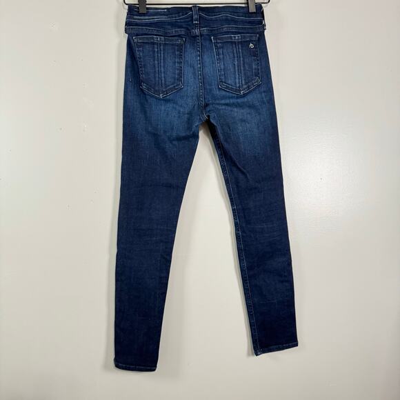 rag & bone Nina Ankle Skinny Jeans Size 26 Dark Wash Blue Mid Rise Stretch Denim - Picture 6 of 11